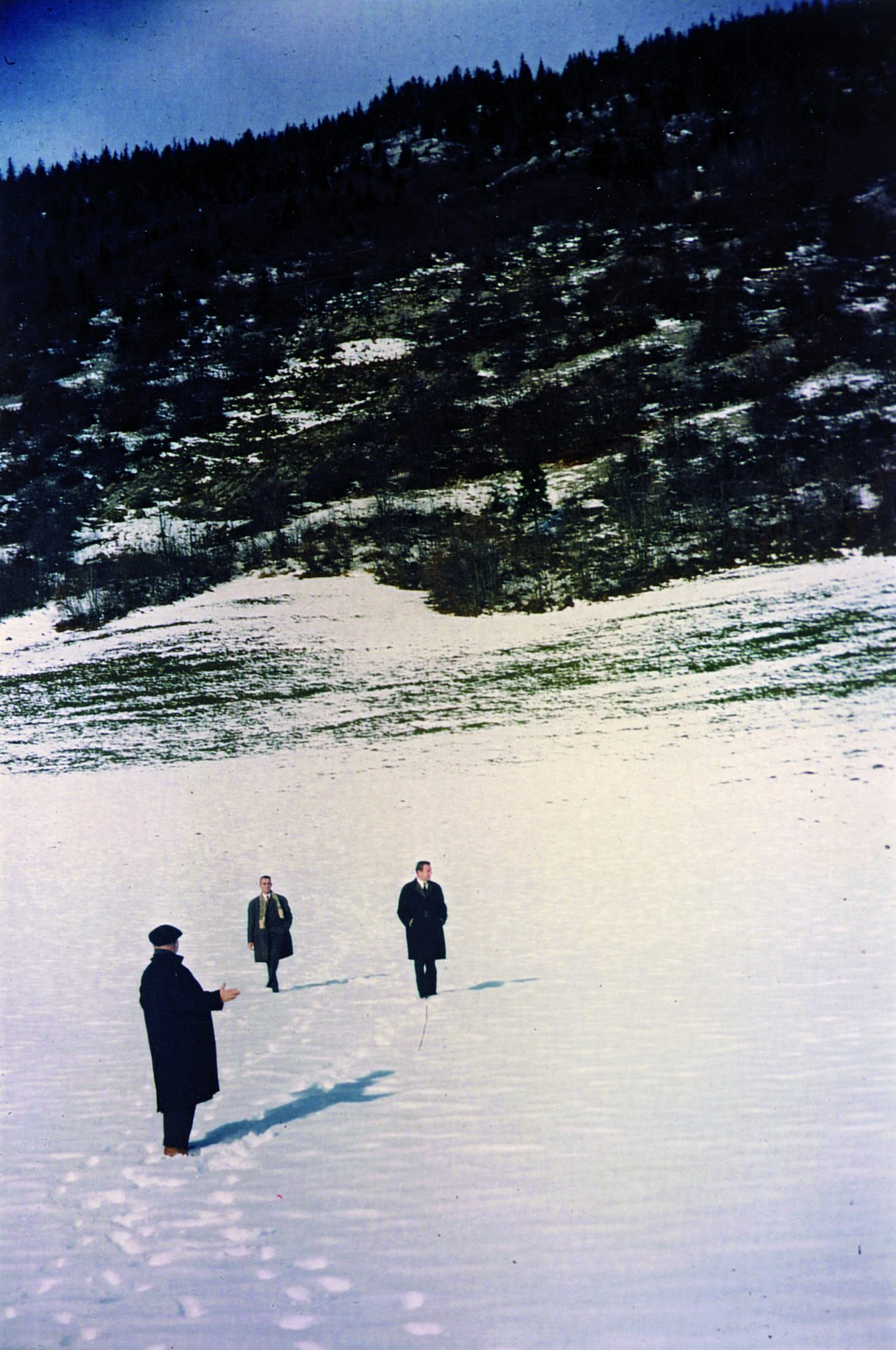 Photo d'archive : marche dans la neige